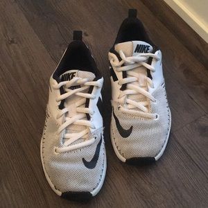 White and Black Nike sneakers